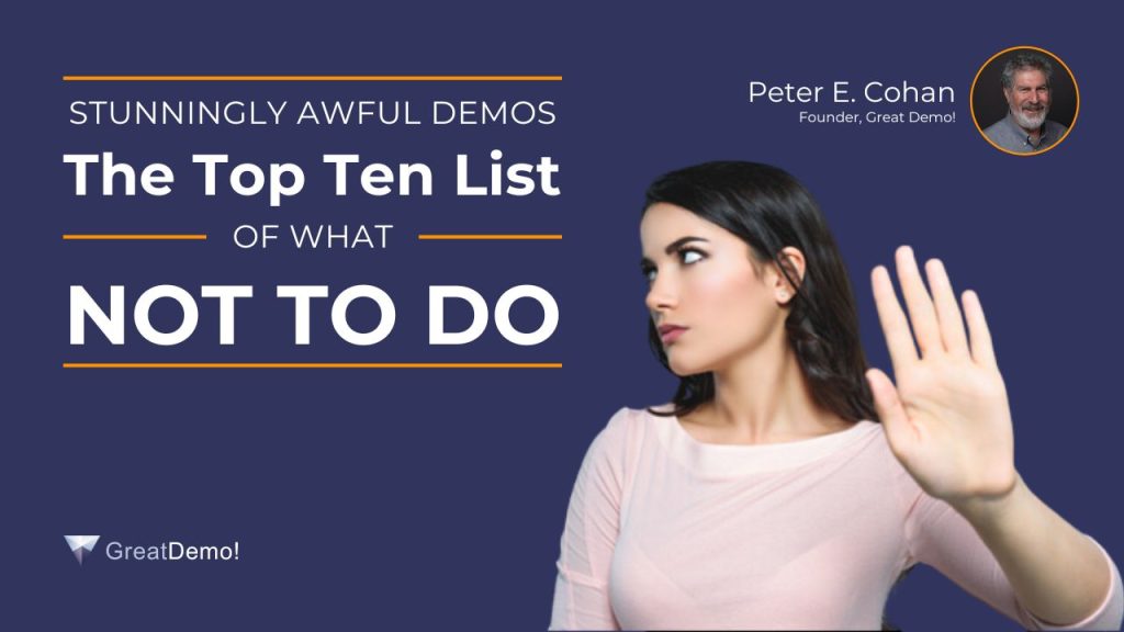 stunningly awful demos - top 10 donts