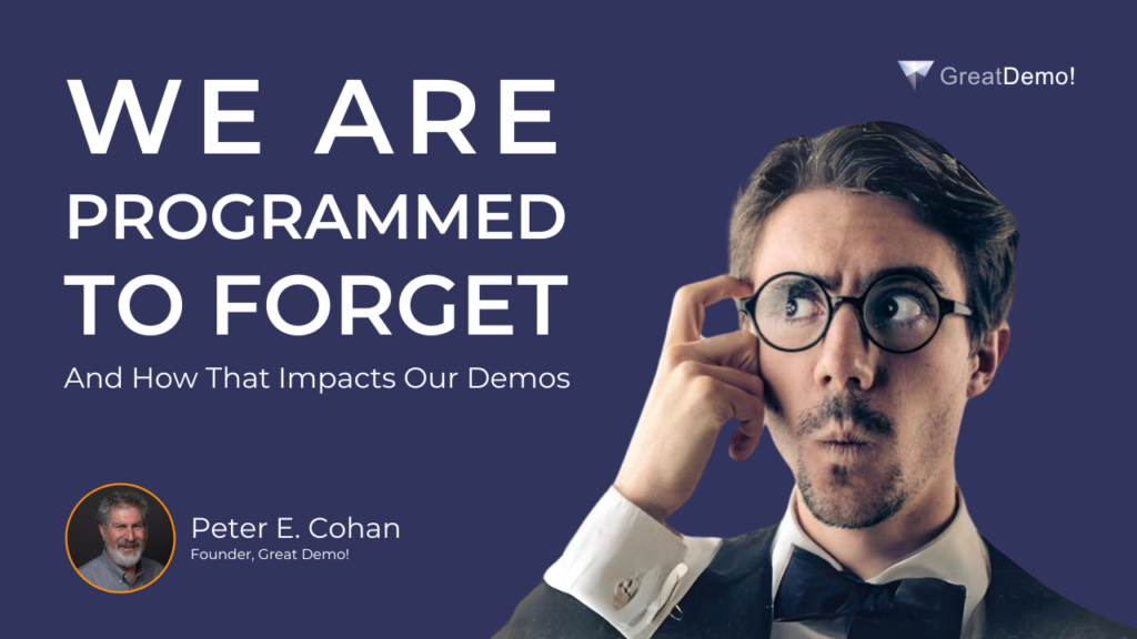 we are programmed to forget - what do we remember?